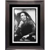 Affiche encadrée Noir et Blanc: Bob Marley - 50x70 cm (Cadre Glascow)